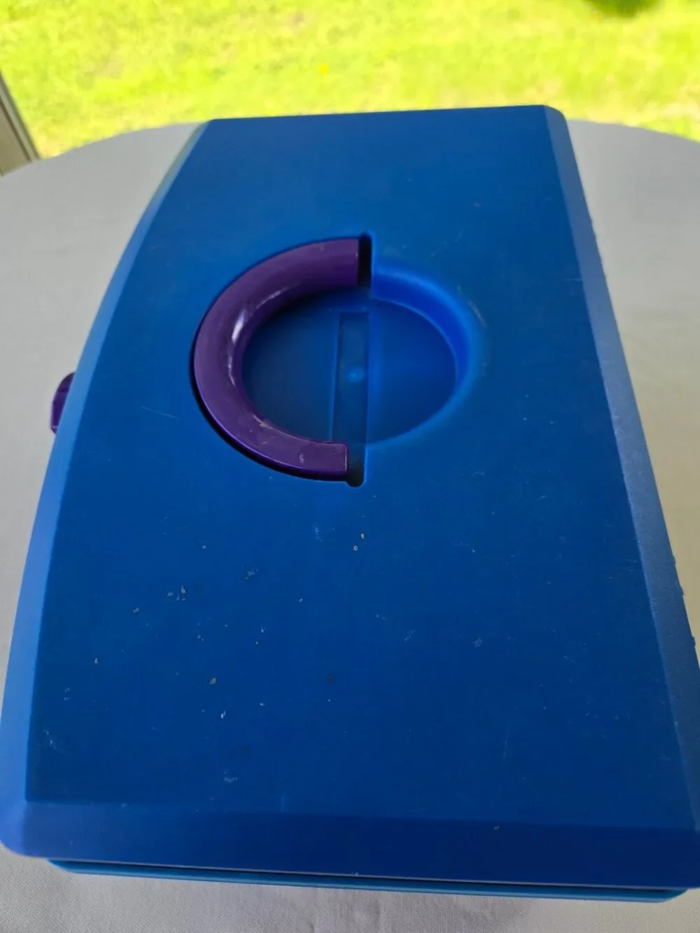 Vintage Caboodles Cosmetic Carry Case Organizer 2770 Blue and Purple